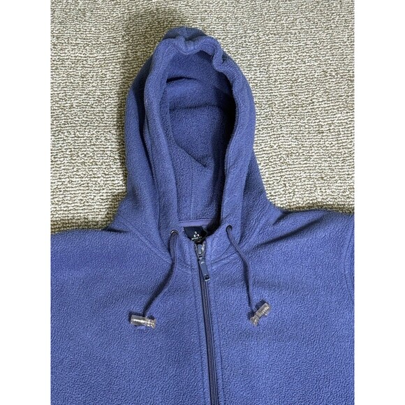Lands' End Women's Fleece Full Zip Hooded Jacket Coat Size Small 6-8 Blue - Picture 2 of 9